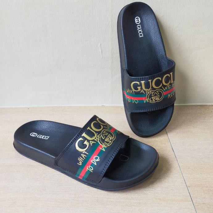 Giày Sandal Gucci Màu Đen Dập Nổi 36 Cho Nam Và Nữ