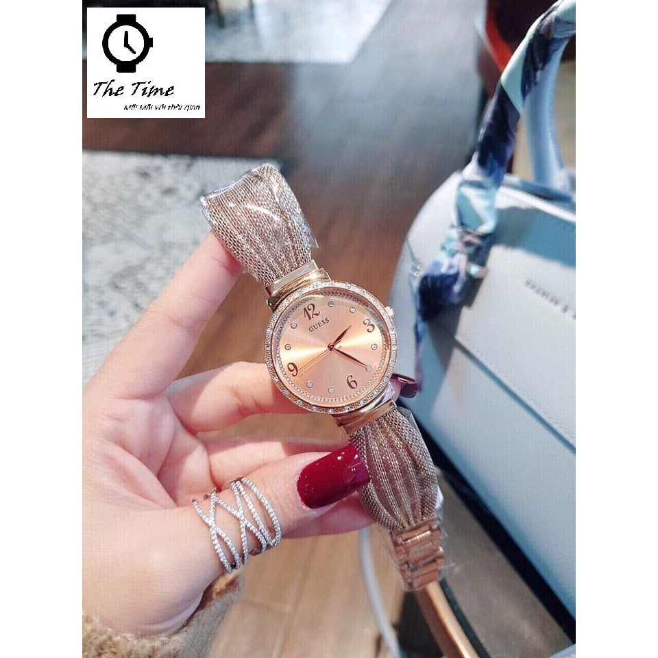 ( Sẵn 3 màu ) Đồng hồ nữ GUESS CHIFFON WATCH W1083L1 /W1083L2 /W1083L3 Case 36mm. 3ATM