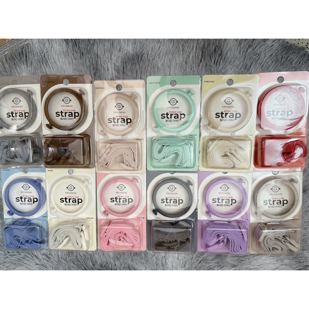 Vòng cổ và Dây đeo Bình uống nước Grosmimi Straw Cup Strap - Phụ kiền bình hút Grosmimi