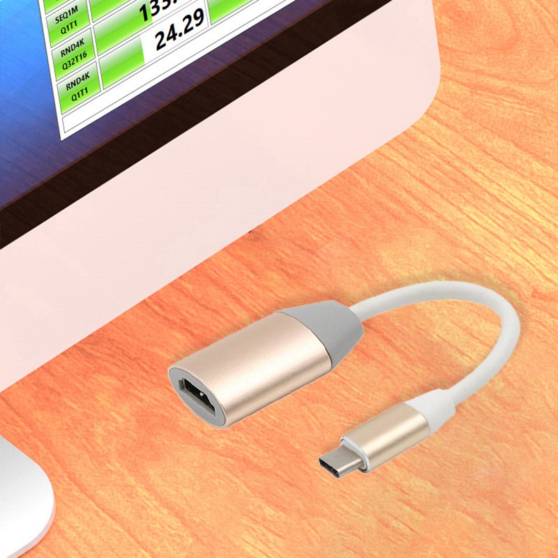 Dây Cáp Chuyển Đổi Type-C Sang Hdmi 4k Hd Cho Macbook / Pc (Màu Vàng)