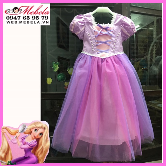 🎀 Váy công chúa Tóc mây Rapunzel cho bé 🎀