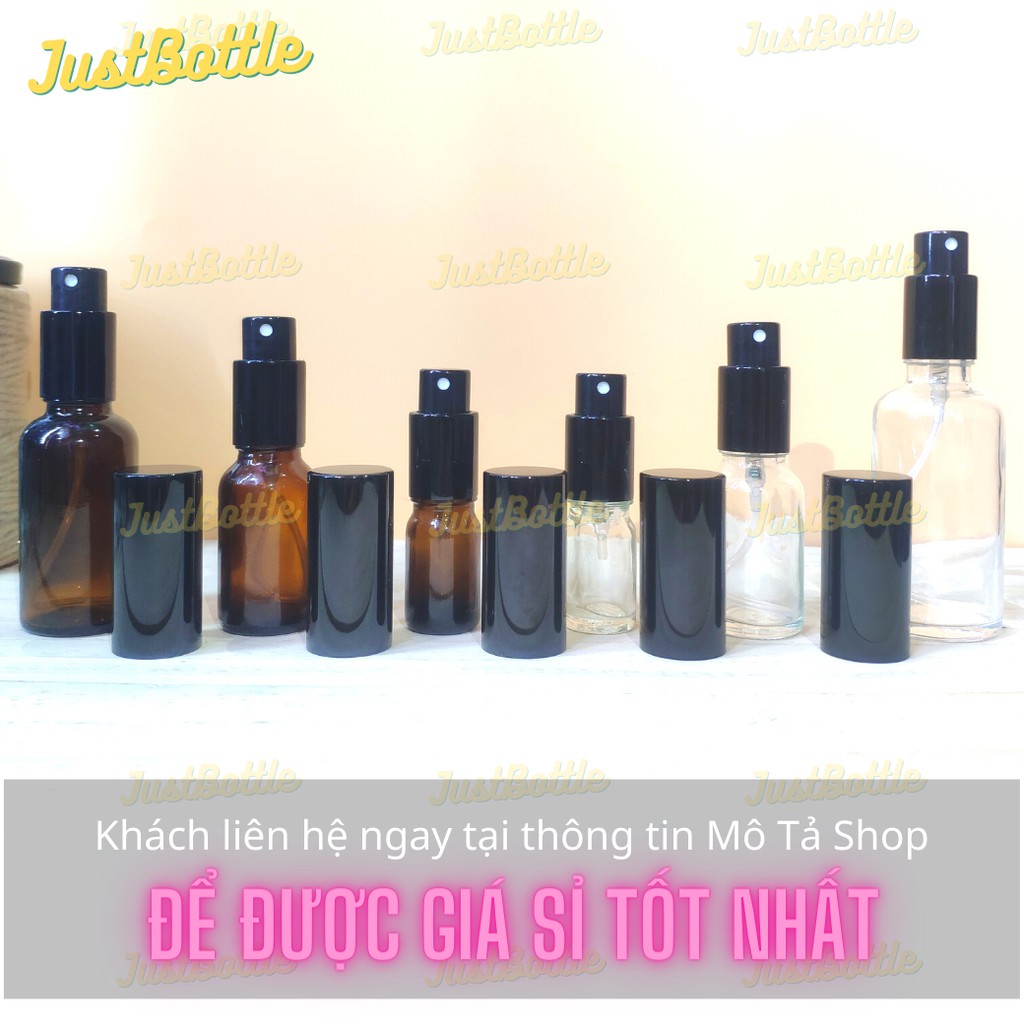 LỌ CHIẾT SERUM NÂU 5ml 10ml 15ml 20ml 30ml 50ml 100ml bóp nhỏ giọt phun sương nắp vặn/CHAI TINH DẦU THỦY TINH MỸ PHẨM