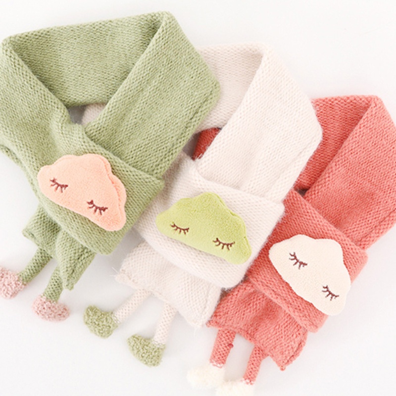 Khăn Choàng Cổ Dệt Kim Dày Dặn Màu Sắc Ngọt Ngào Thời Trang Mùa Đông Cho Nữ