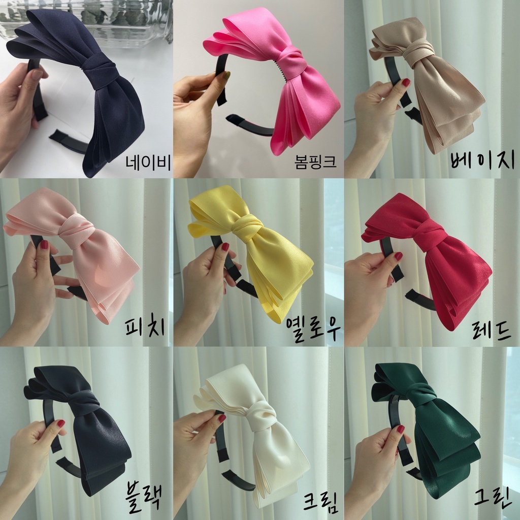 Bờm cài tóc nơ Hàn Quốc full màu cho bé gái