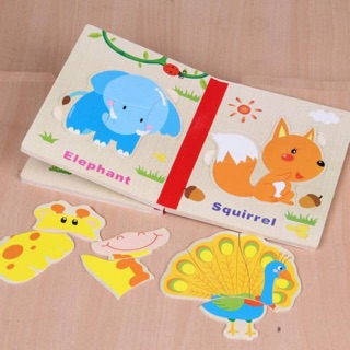 Combo ngẫu nhiên 5 cuốn sách gỗ ghép hình