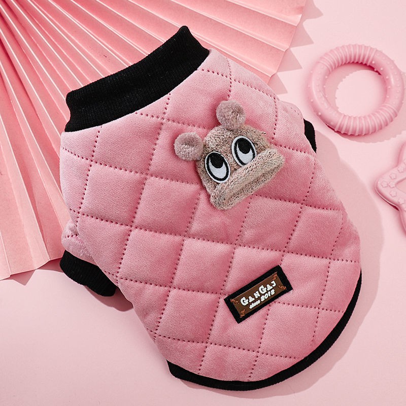 ❈∈Quần áo mùa thu và mùa đông cho chó con gấu bông cỡ trung Chó nhỏ Bichon Corgi thú cưng dày quần áo bông mùa đông ấm á
