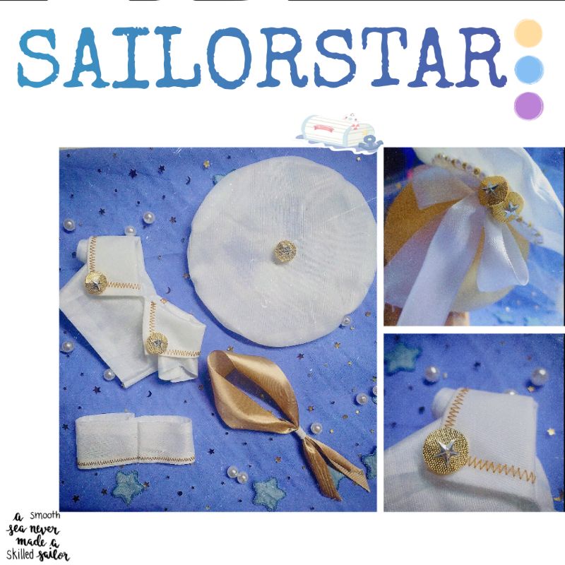 Bộ Trang Phục Thủy Thủ SAILORSTAR Trắng Dành Cho Doll 20cm