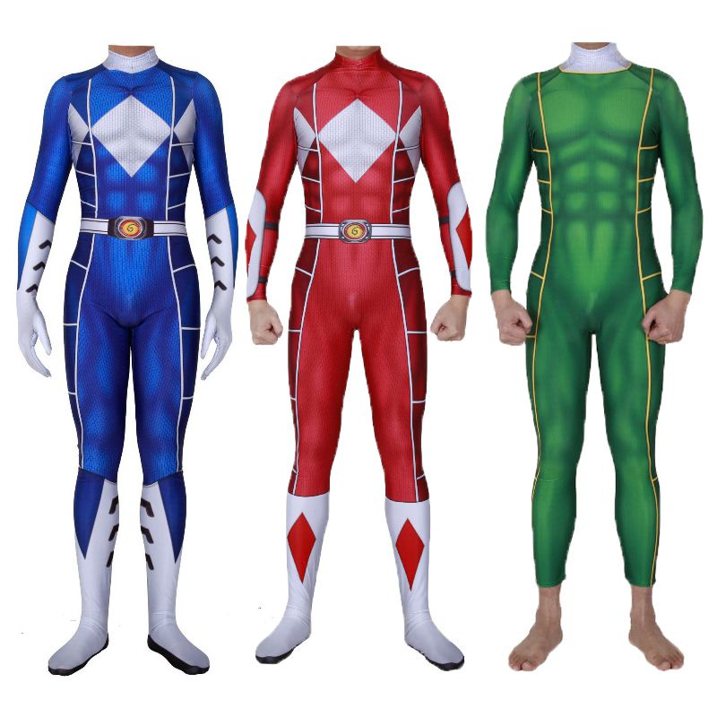 Bộ Đồ Hóa Trang halloween Nhân Vật Ranger Quyền Lực Dành Cho Người Lớn Và Trẻ Em