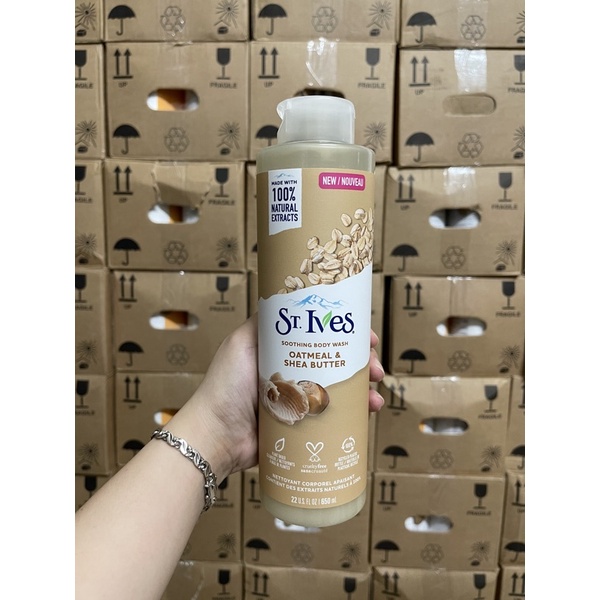 Sữa tắm St.Ives mẫu mới 650ml ( mùi yến mạch và bơ )