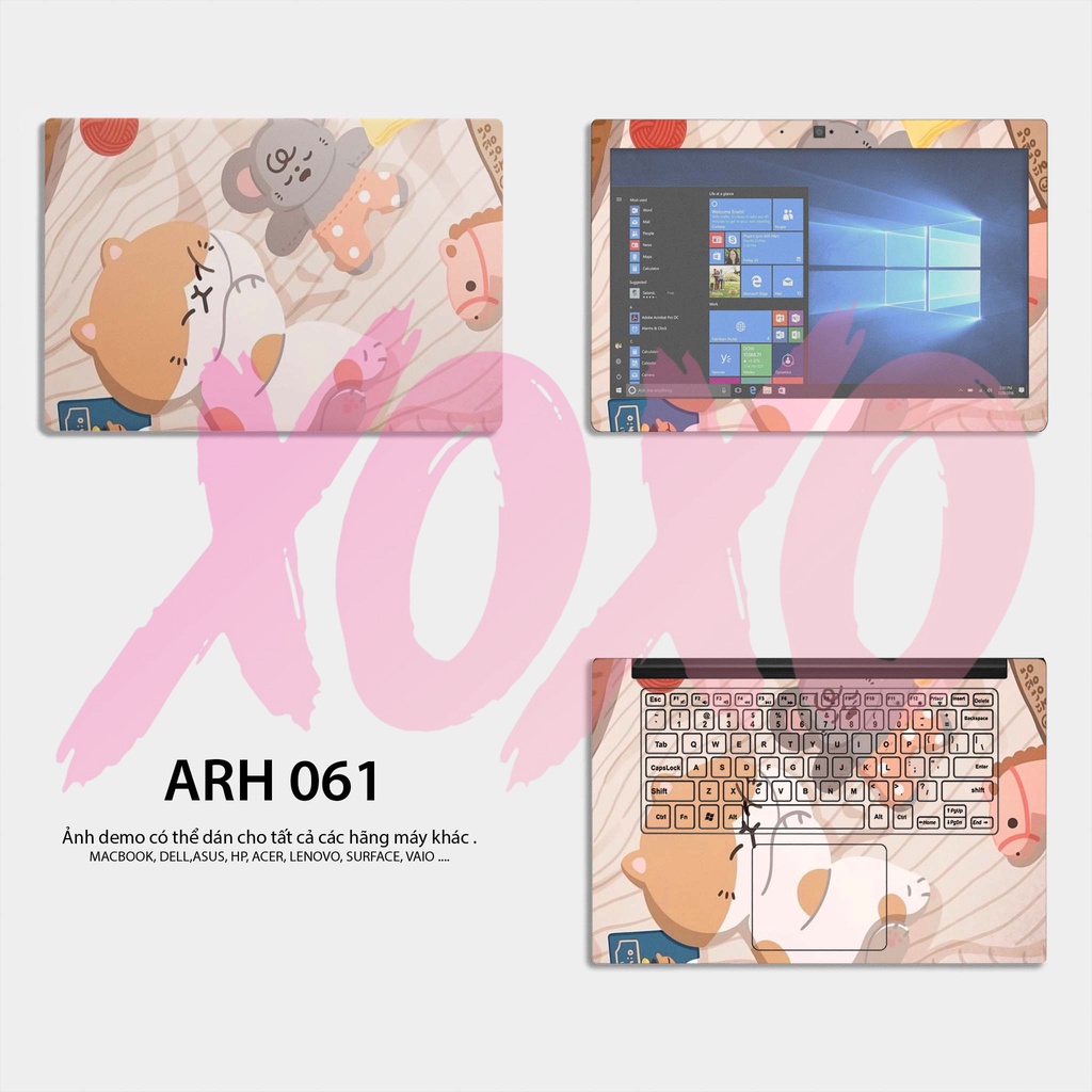 Miếng Dán Skin Laptop Mẫu Chú Mèo Cute - Decal Dán có cho Dell, Hp, Asus, Lenovo, Acer, MSI, Surface,Vaio, Macbook
