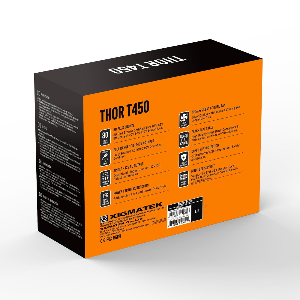 Nguồn máy tính Xigmatek Thor T450 T550 T650 T750 ( 80Plus Bronze )