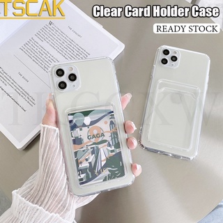 Ốp Điện Thoại Silicon Trong Suốt Có Ngăn Đựng Thẻ Cho Xiaomi Redmi 7A 8 8A 9 9A 9C 9T Redmi Note 9T 10S 8 9 10 Pro Max