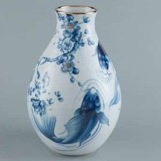 Bình Hoa Cá Chép 29x18.5cm, Sứ Minh Long I