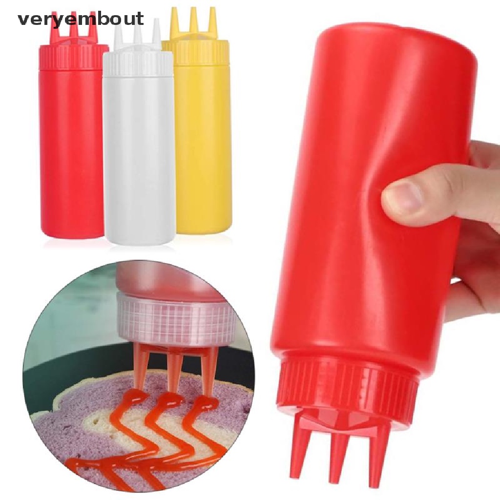 Chai Nhựa Mayo 3 Lỗ Dạng Bóp Tiện Dụng Cho Nhà Bếp