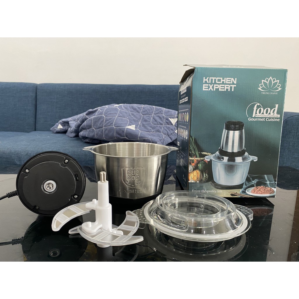 MÁY XAY THỊT INOX ĐA NĂNG KITCHEN EXPERT XAY SIÊU TỐC 250w MẠNH MẼ