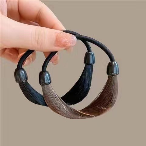 Dây Buộc Tóc Đuôi Ngựa Bằng Da Co Giãn Đơn Giản Dành Cho Nữ