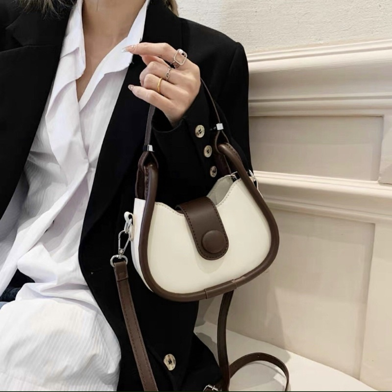 Túi đeo chéo nữ, túi kẹp nách dáng vòm nắp tròn phong cách hàn quốc siêu sang chảnh cho nữ (giá sỉ)