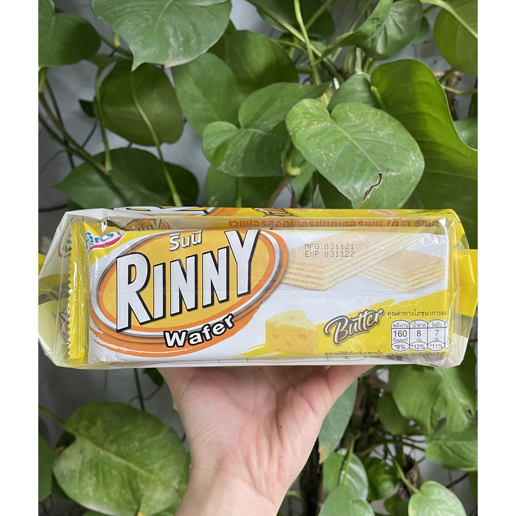 Bánh Xốp Thái Lan Rinny Bơ Butter Wafer (Túi 12 gói x 34g)