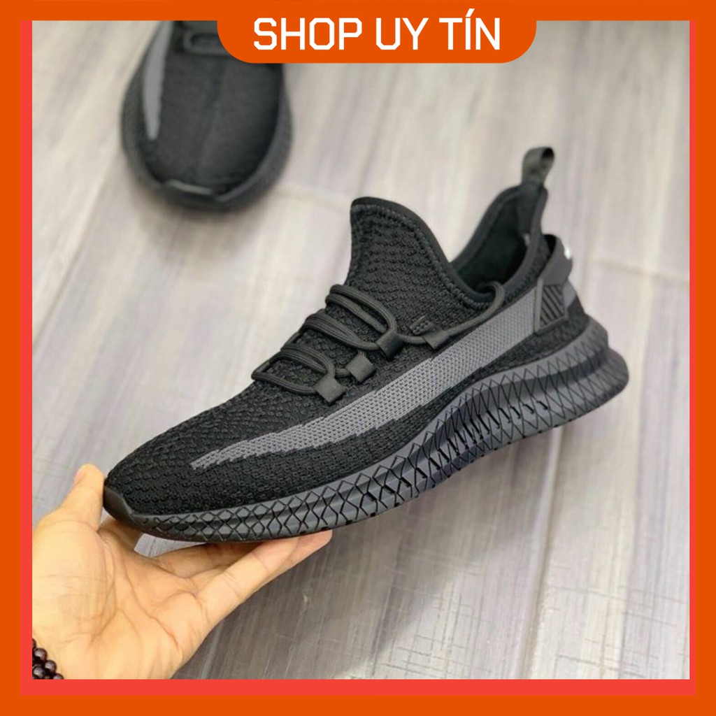 Giày Thể Thao Nam | Giày Sneaker Vải Dệt Kim Đế Cao Su Non - GS08