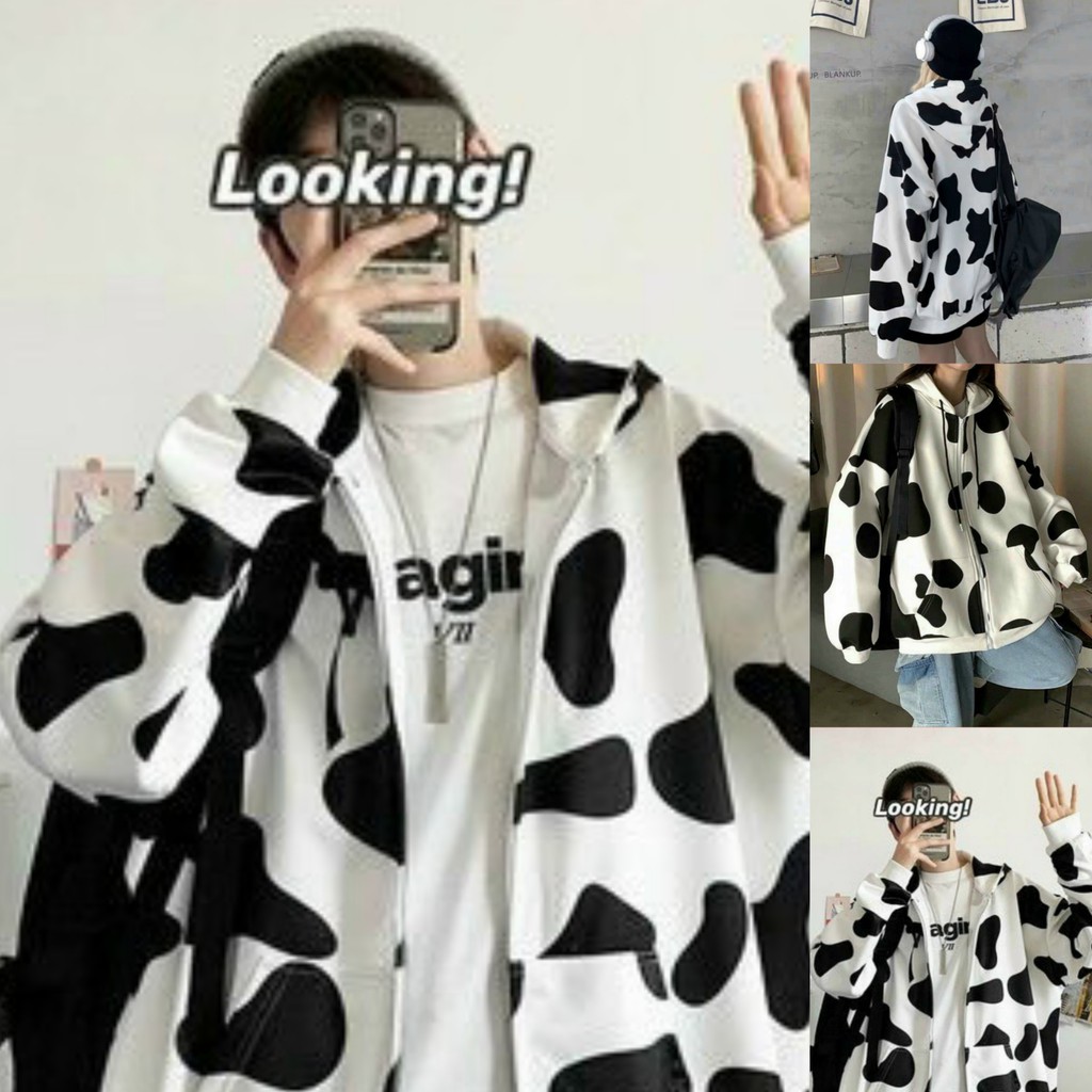 Áo Hoodie Unisex - Áo Khoác Nỉ Nam Nữ Unisex Tay Phồng Bò Sữa Cực Hot - LP.STORE | BigBuy360 - bigbuy360.vn