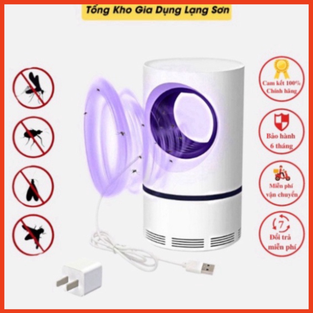 Đèn bắt muỗi hình trụ cổng Usb - Máy bắt muỗi ruồi thông minh