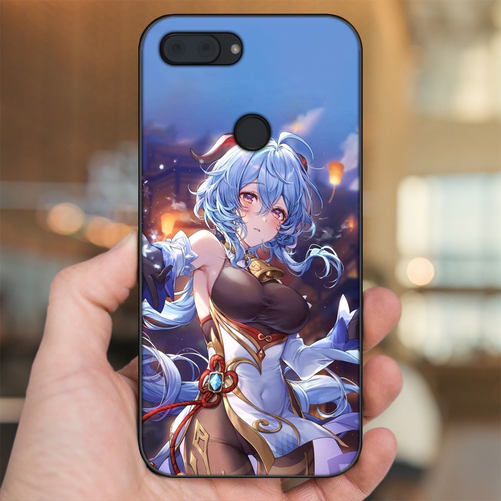 Ốp lưng Xiaomi Mi 8 Lite viền đen in hình Ganyu Genshin Impact