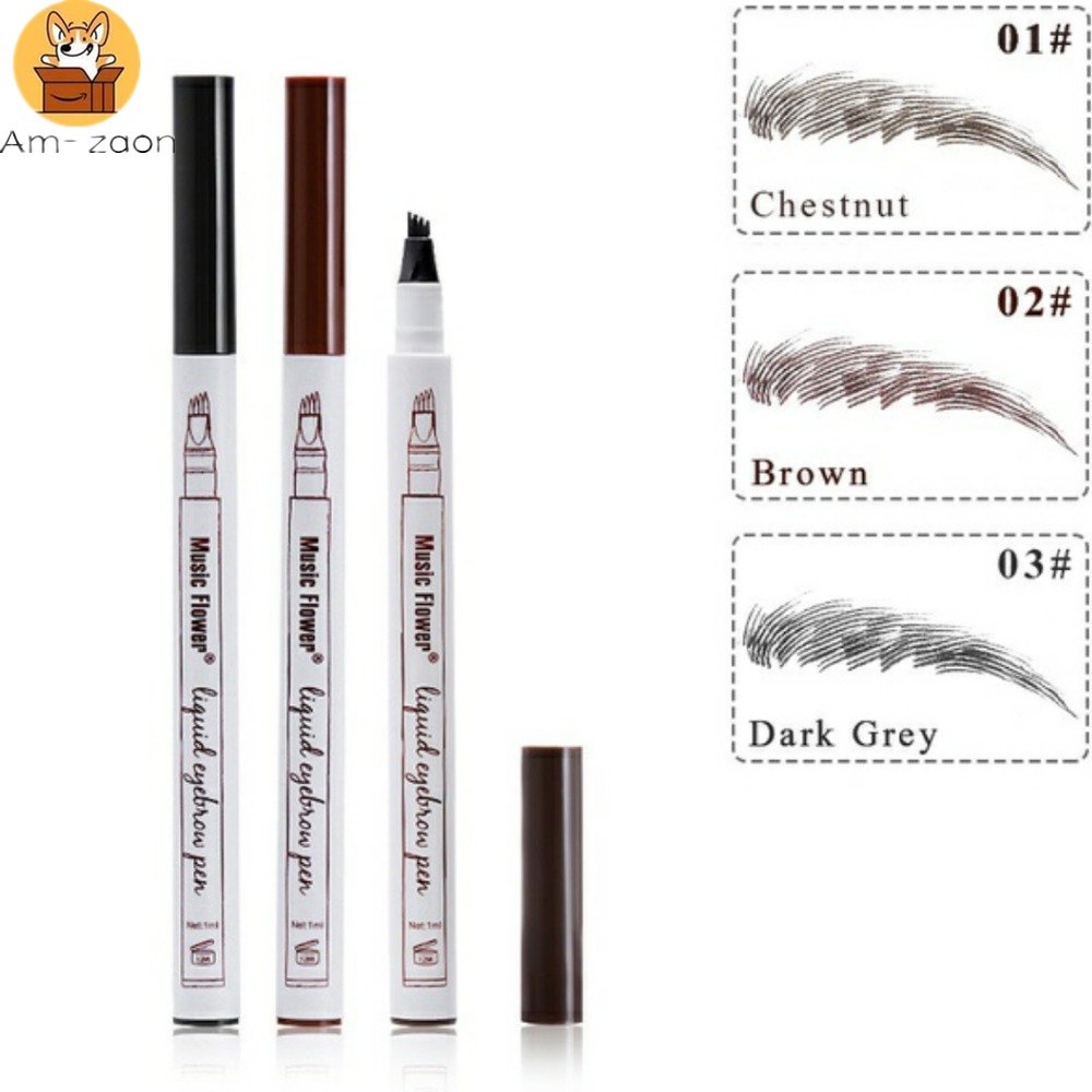 Bút Kẻ Mày Đầu 4 Ngạnh Cho Nét Vẽ Thanh Mảnh Tự Nhiên Kháng Nước Và Chống Nhòe