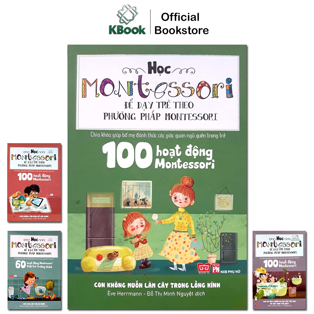 Sách - Học Montessori để dạy trẻ theo phương pháp Montessori (bộ 4 cuốn, lẻ cuốn tùy chọn)