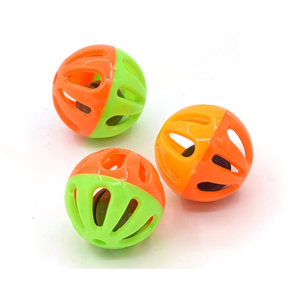 Đồ chơi banh nhựa mini có chuông cho chó mèo con