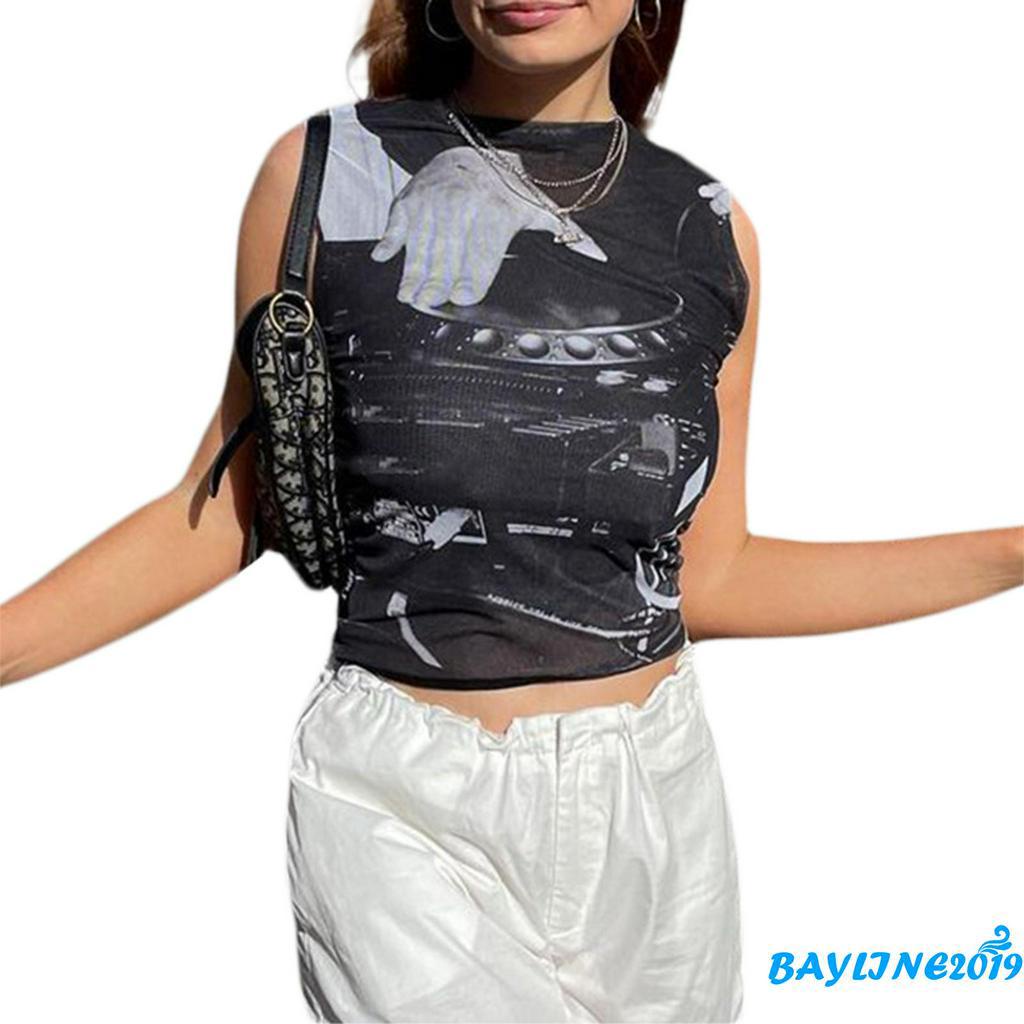 Áo Nữ Không Tay Họa Tiết Lá Thời Trang Quyến Rũ