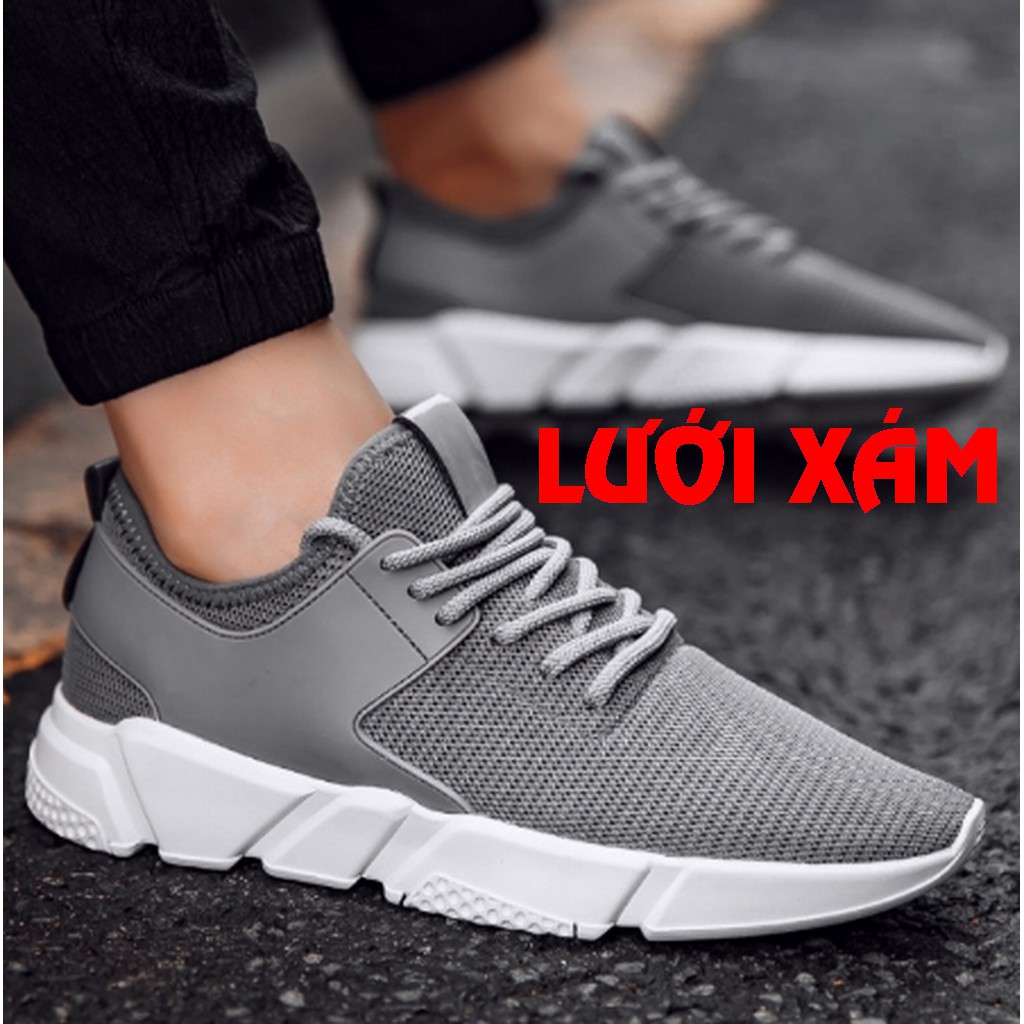 Giày Safa Thể Thao Sneakers Nam Màu Đen Trắng ,Đen Cam ,Xám Đế Phylon Vải Dệt Siêu Nhẹ, Êm Chân Mã ATS005 | BigBuy360 - bigbuy360.vn