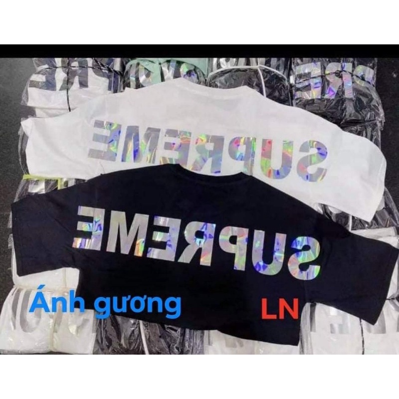Áo phông SUPRE ánh gương ngang lưng TH6