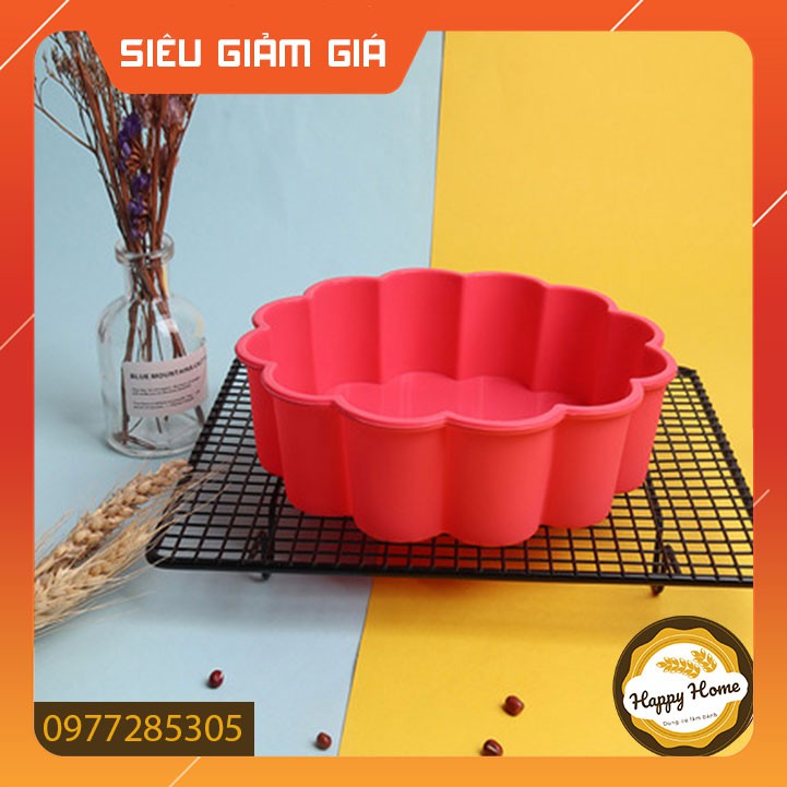 Khuôn làm bánh silicone hình hoa mận 8 inch- Dụng cụ làm bánh