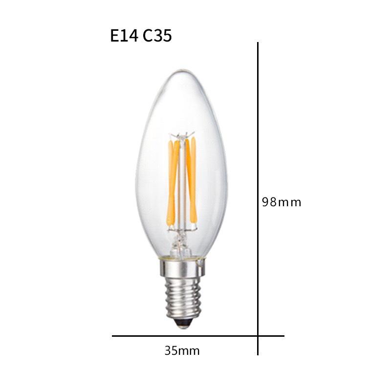 Bóng Edison C35 quả nhót / led râu (bóng nến) 4w đuôi E14/E27