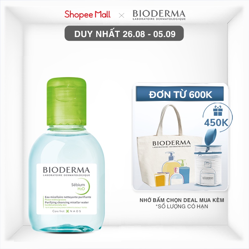 Dung dịch làm sạch và tẩy trang công nghệ Micellar Bioderma Sebium H2O 100ml