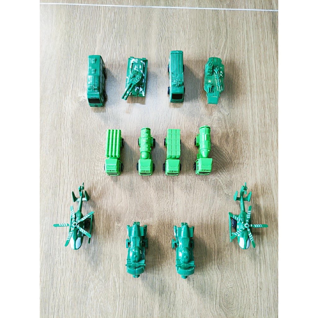 Set 12 mô hình đồ chơi mini cho bé Siêu xe, Ô tô, Phi cơ