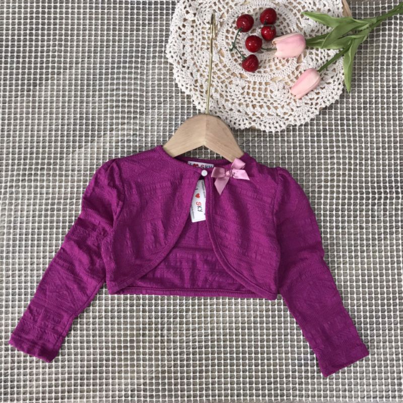 Áo khoác nhẹ bé gái dệt họa tiết ren, khoác lửng xinh 💝
