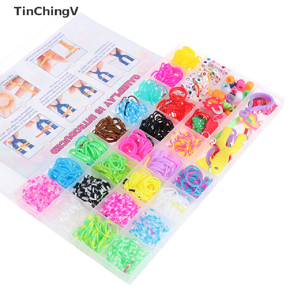 Bộ Dây Cao Su Co Giãn Dùng Để Đan Vòng Tay DIY