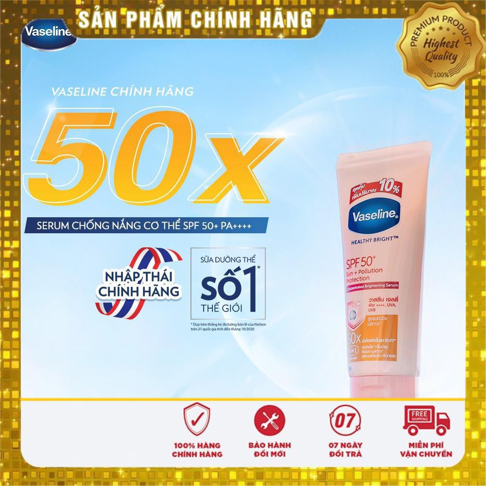 [CHÍNH HÃNG] Vaseline 50x Serum chống nắng cơ thể SPF50 + dưỡng da sáng khoẻ 75ML | BigBuy360 - bigbuy360.vn