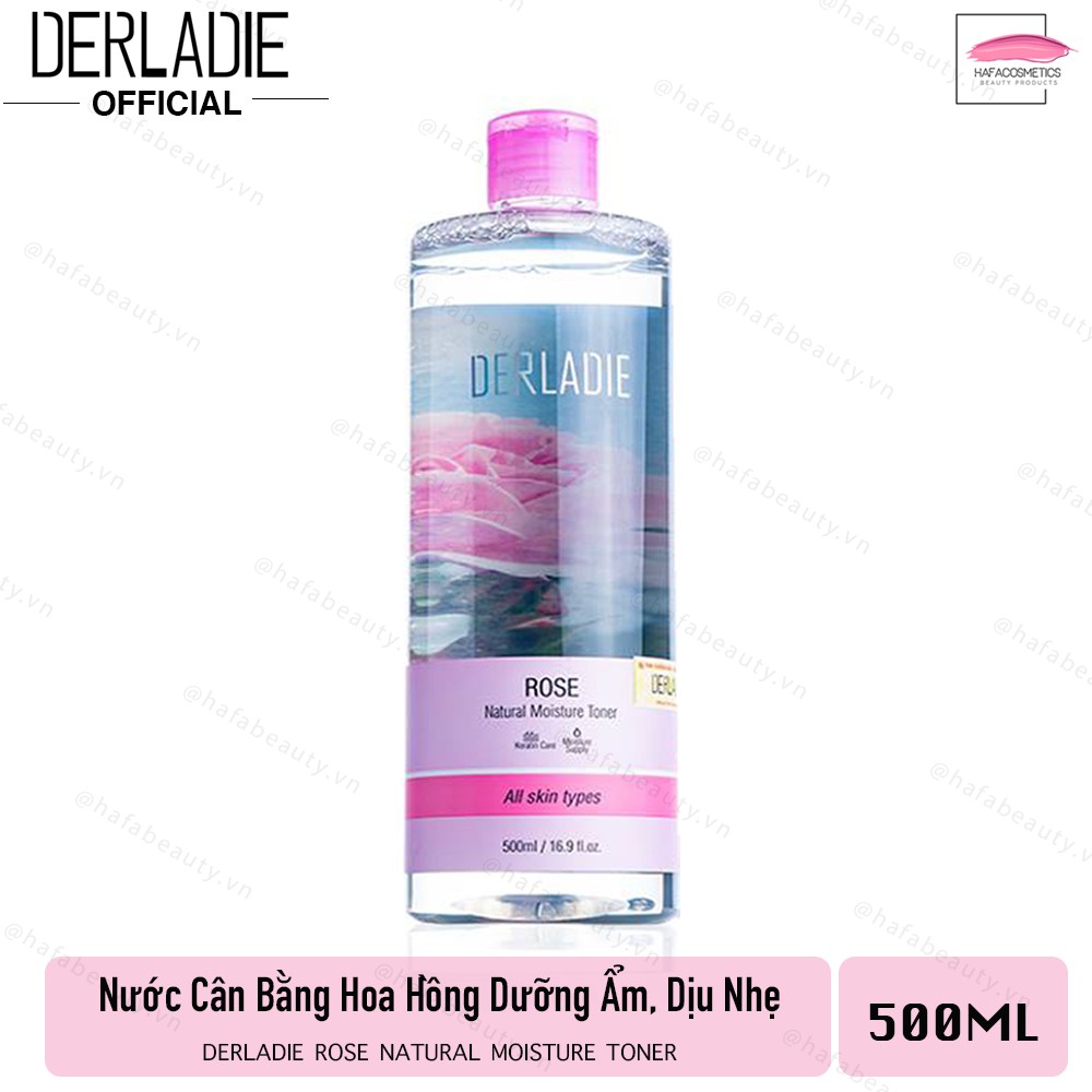 Nước hoa hồng Derladie Rose Natural Moisture Toner 500ml _ Derladie Chính Hãng