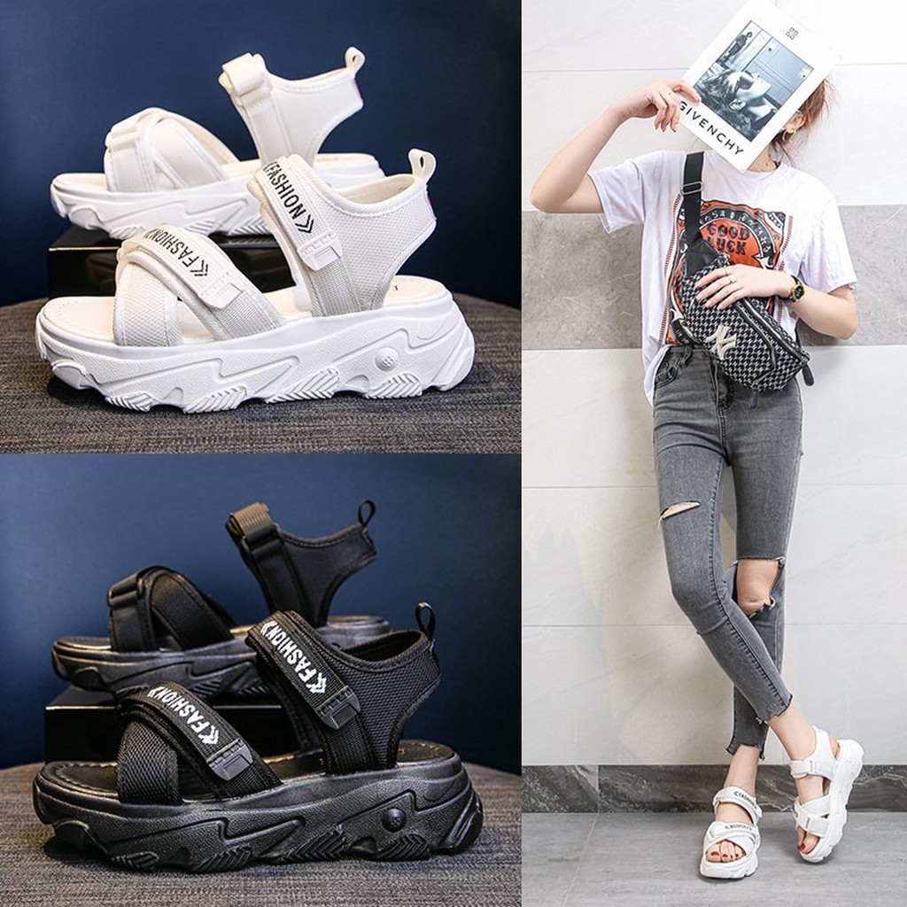 (S115) Sandal nữ đế bánh mì 5 phân quai chéo FASHION (mã M3)