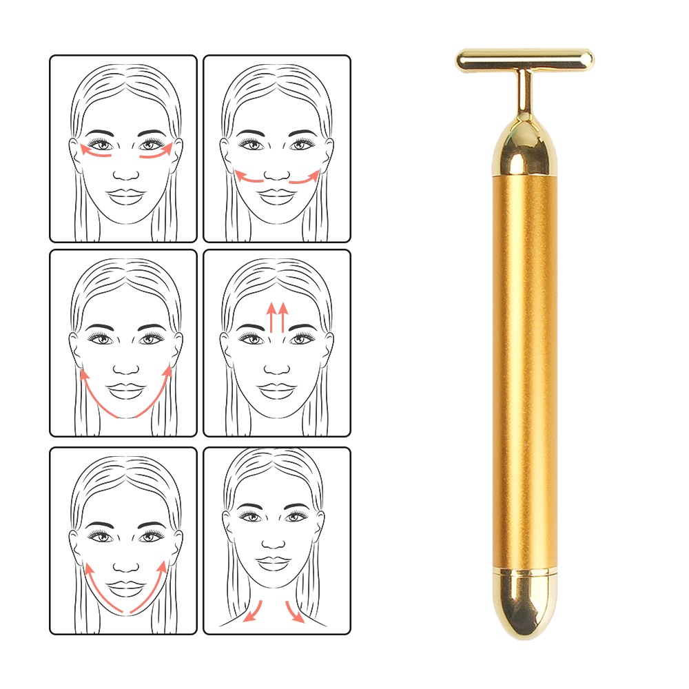 Foreverlily Thanh lăn mát xa mặt foreverlily hình chữ T bằng kim loại