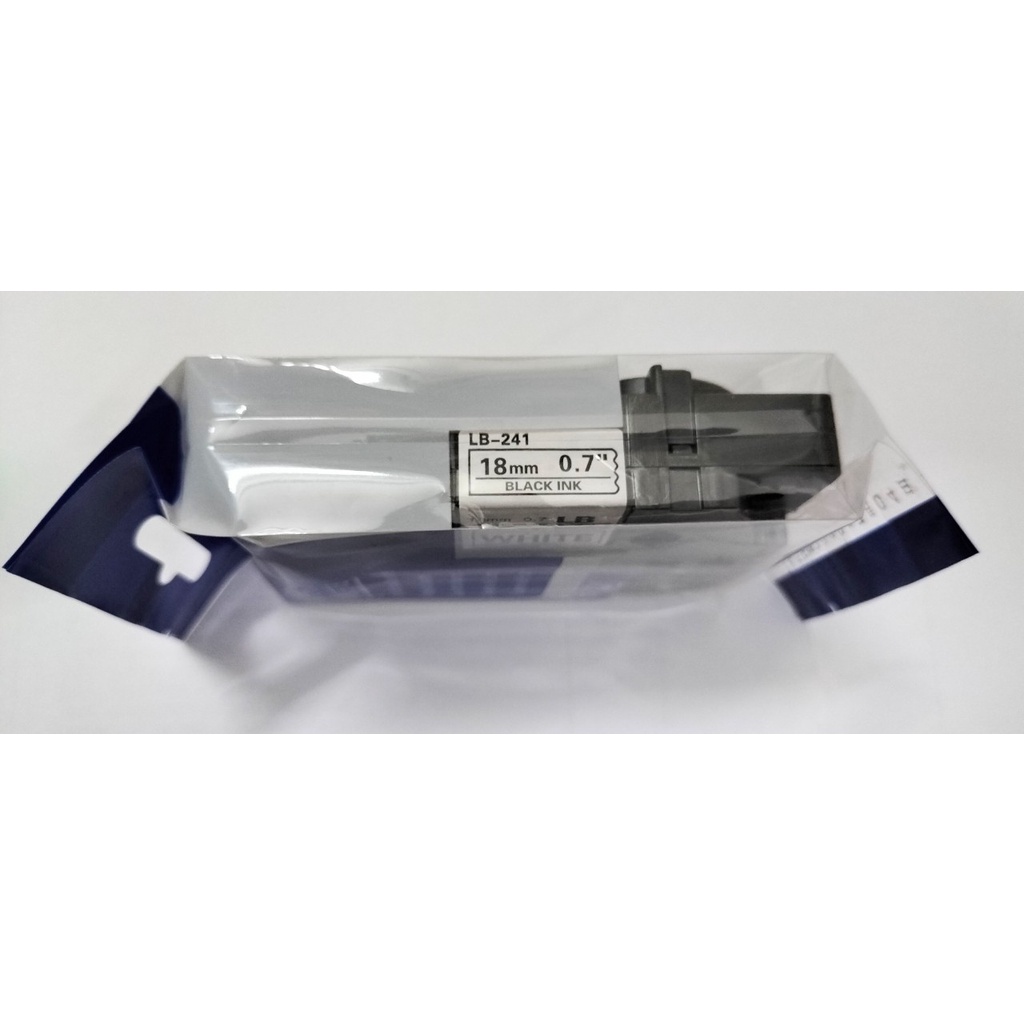 Nhãn in LB - 241 dành cho máy Brother P- Touch – CHỮ ĐEN NỀN TRẮNG khổ rộng 18mm*8m