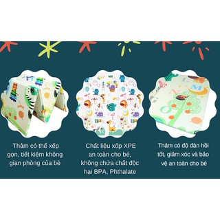 Thảm xốp 2 mặt gấp gọn cho bé ABC Marcus & Marcus