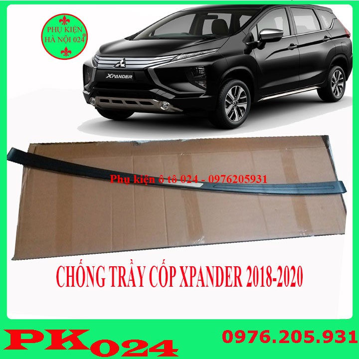 Ốp chống trầy cốp ngoài nhựa đen Xpander 2018-2020 hàng loại 1 dán cốp sau chống xước trang trí xe