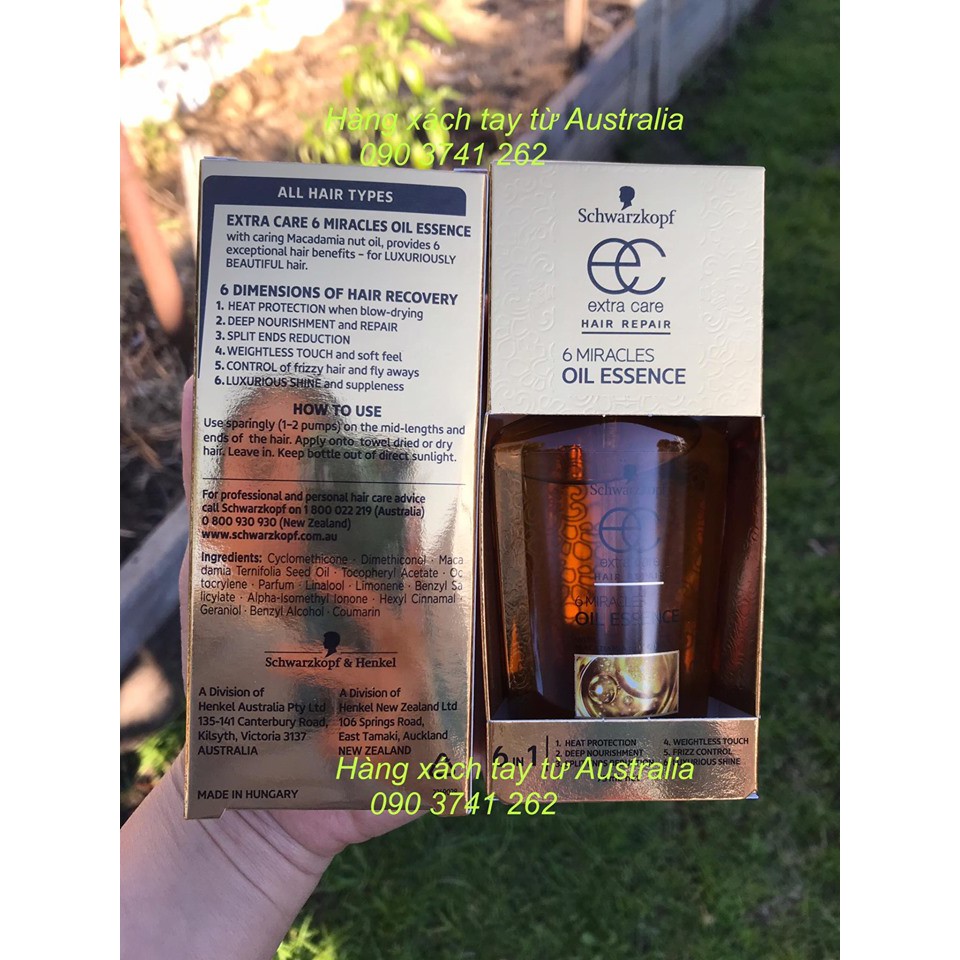 DẦU DƯỠNG TÓC  Schwarzkopf_6_in1 miracles oil esence