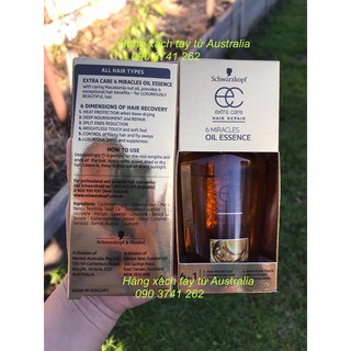 DẦU DƯỠNG TÓC  Schwarzkopf_6_in1 miracles oil esence