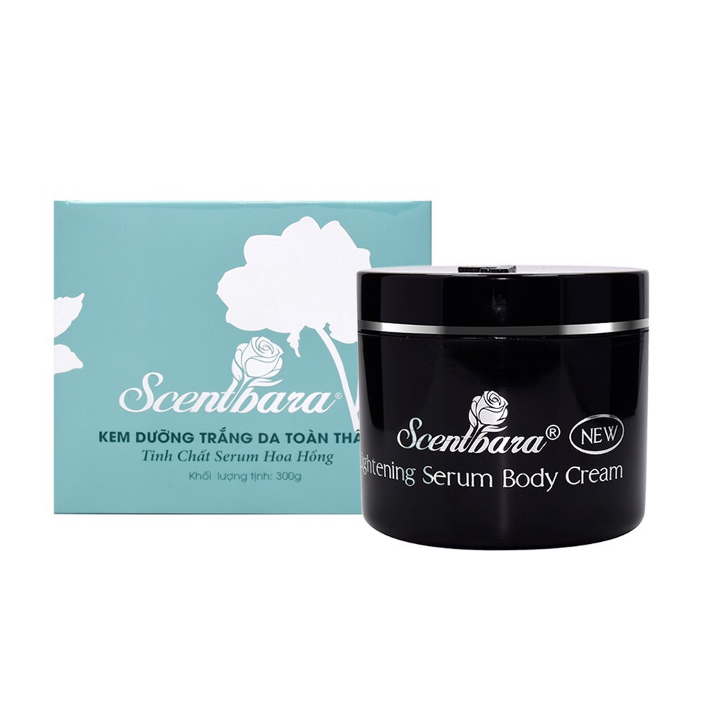 ( COMBO 5 HÔP ) Kem dưỡng trắng da toàn thân Scentbara tinh chất Serum hoa Hồng hộp lớn