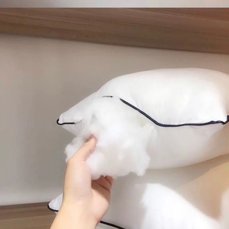 Cặp Ruột Gối Nằm Viền Đen Bông Gòn Trắng Size 50X70cm - Loại Mỏng Siêu Mềm Mại êm ái Thoải Mái Cao Cấp Nhập Khẩu