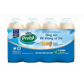 SỮA CHUA UỐNG ROBI ÍT ĐƯỜNG - Lốc 4 chai × 130ml